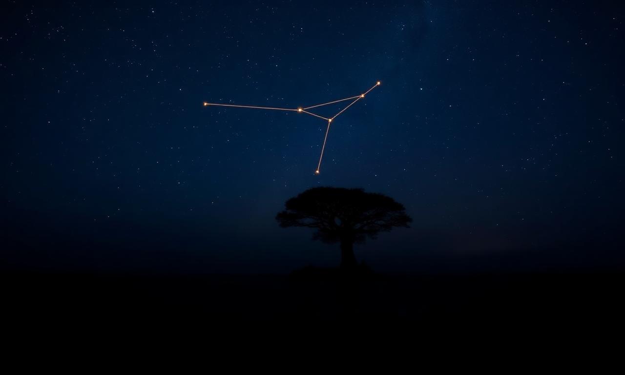 Baobab constellation above the Atlantic