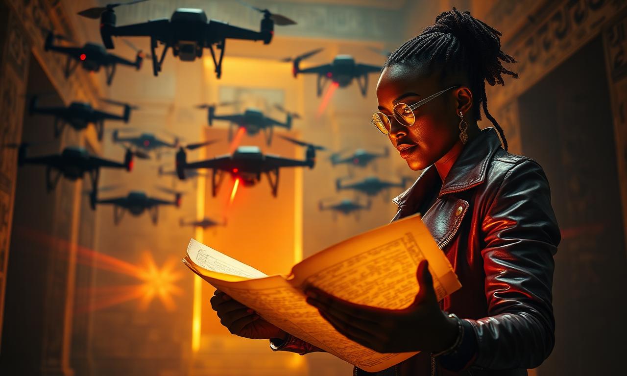 Shadow drones swarming the chamber