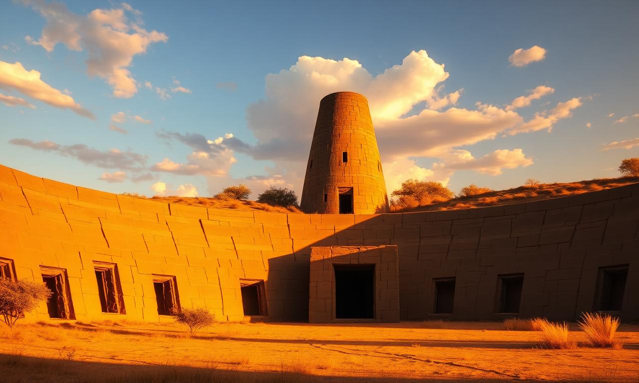 Great Enclosure of Great Zimbabwe at golden hour
