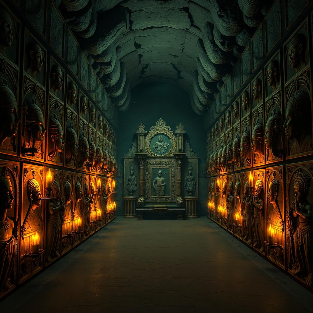 Underground hall of bronze plaques in Benin